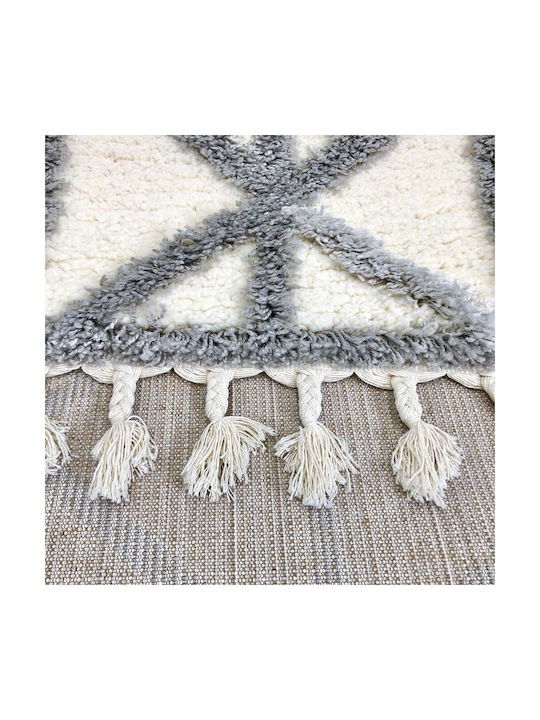 Koulis Carpets Thick 825 Χαλί Ορθογώνιο με Κρόσια Grey / Cream 165x230cm