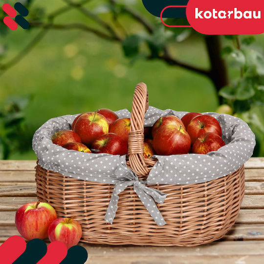 Korb Einkauf Picknick Pilze Ostern Oval Einsatz 47 cm