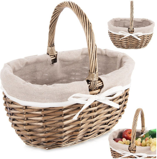 Geflochtener Picknickkorb 32,5x24x32 cm