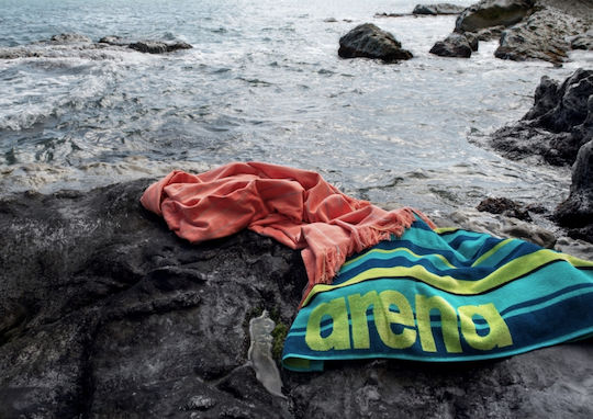 Arena Coral Beach Towel with Fringes