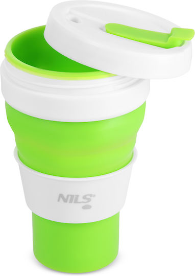 Nc4103 Silicone Collapsible Mug 600ml Light Green Nils Camp