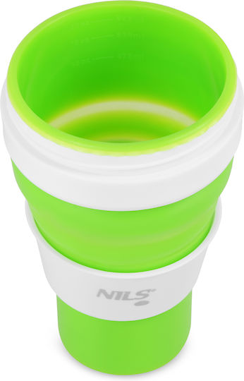 Nc4103 Silicone Collapsible Mug 600ml Light Green Nils Camp