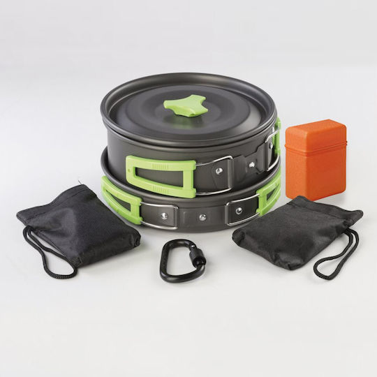 Camping Cookware Kettle Pot Pan Cutlery Set 2 People