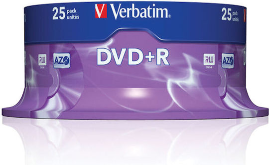 Verbatim Εγγράψιμα DVD+R 16x 4.7GB Cake Box 25τμχ