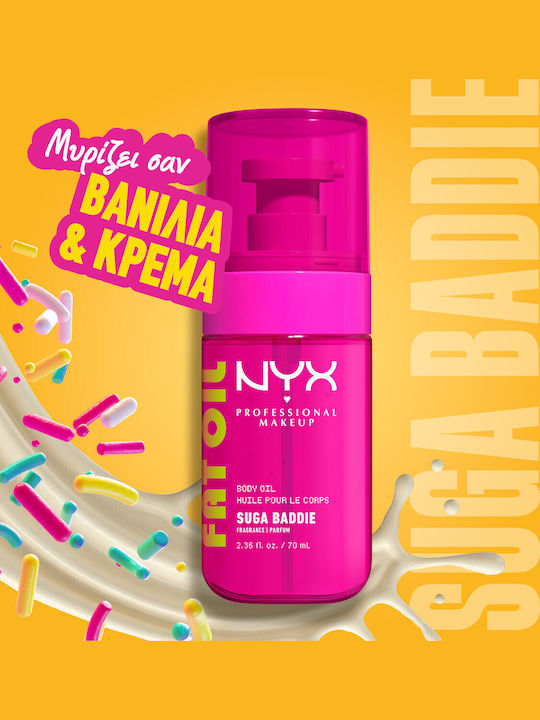 NYX Professional Makeup Fat Oil Lip & Body Travel Set for Moisturizing & Brightening Suga Baddie 4pcs