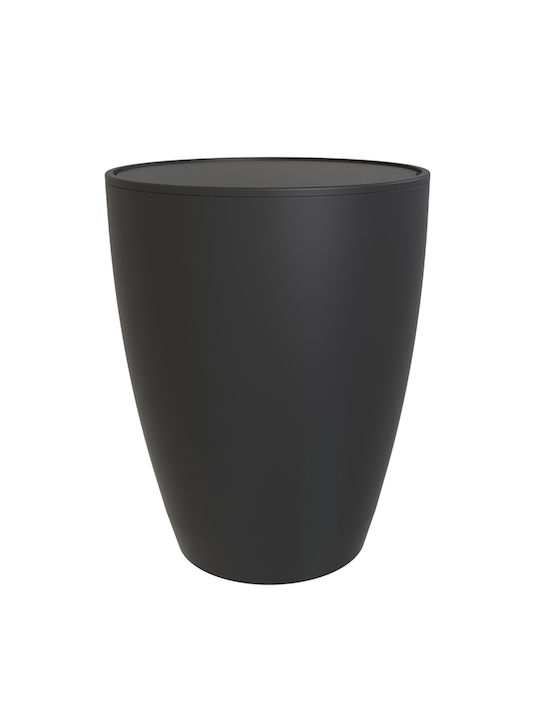 SteweHome Bathroom Accessory Set Plastic Black 5 Pieces