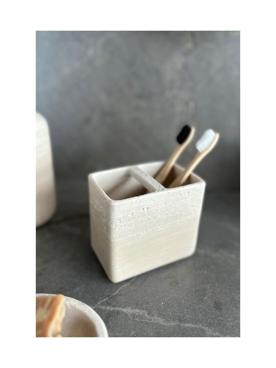 SteweHome Bathroom Accessory Set Resin Beige 5 Pieces