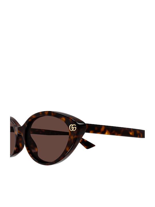 Gucci Unisex Sunglasses with Brown Horn-Rimmed Frame and Brown Lens GG2110S 002