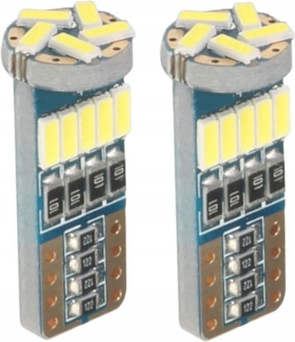 2x W5w Led T10 Vision Parking Light Bulb 6000k 12v Canbus White