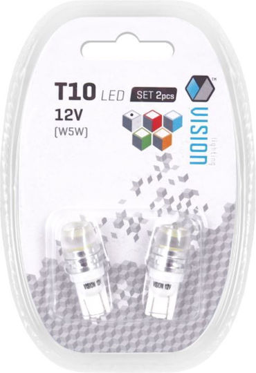2x W5w LED T10 Vision 12V 6000K 1x Hp Linse Weiße Autolampe