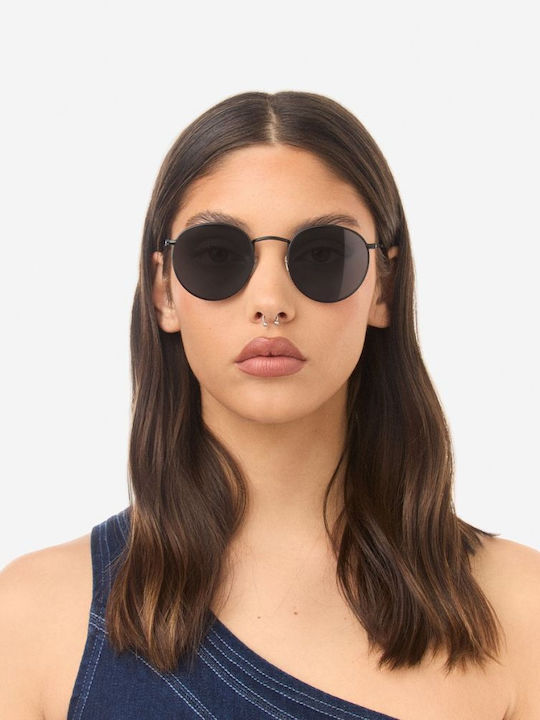 Hawkers Moma Unisex Sunglasses with Black Metal Frame and Gray Polarized Lens HMMI22BGMP