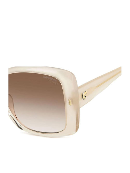 Carrera Damentragen Sonnenbrille mit Beigem Horn umrandetem Rahmen und Gray Verlaufsfarbe Gläser 3030/S SZJ