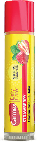 Carmex Daily Care Spf 15 Balsam de Buze cu Căpșuni Stick Protecție UV 4,25 G