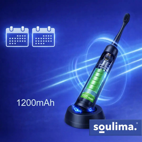 Soulima Ηλεκτρική Οδοντόβουρτσα με Θήκη Ταξιδίου 26851 Μαύρη