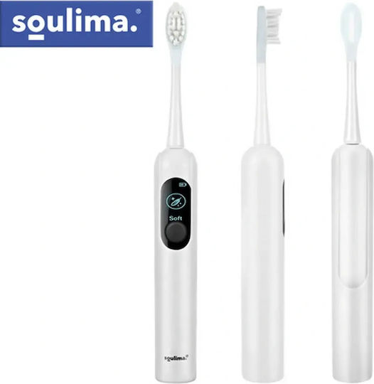 Soulima Ηλεκτρική Οδοντόβουρτσα με Θήκη Ταξιδίου 26850 Λευκή