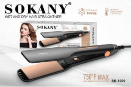 Sokany SK-1909 Πρέσα Μαλλιών με Κεραμικές Πλάκες 50W