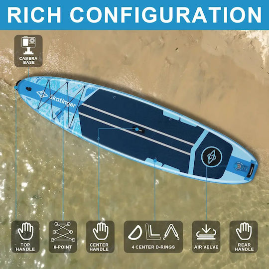 Skatinger Ice Age Inflatable SUP Board with Length 3.35m Blue