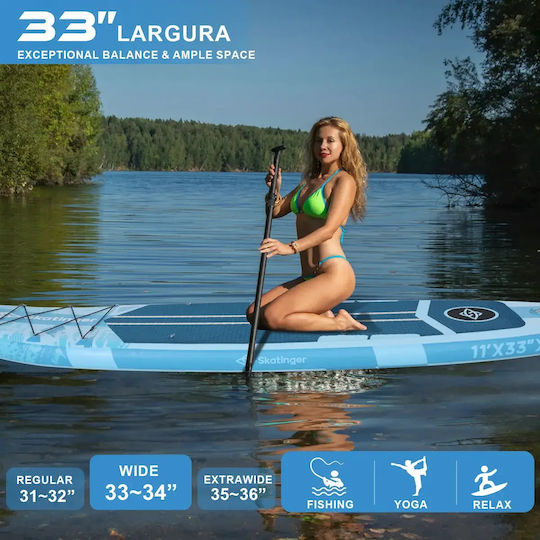 Skatinger Ice Age Inflatable SUP Board with Length 3.35m Blue