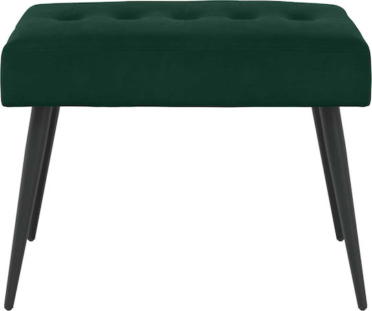 Taburet Tapițat Cu Catifea Verde Închis 60x40x45cm