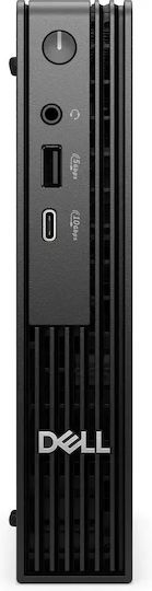 Dell Pro Micro QCM1250 SFF Настолен Компютър (i3-14100T/8GB DDR5/512GB SSD/W11 Pro) с Клавиатура (BG)