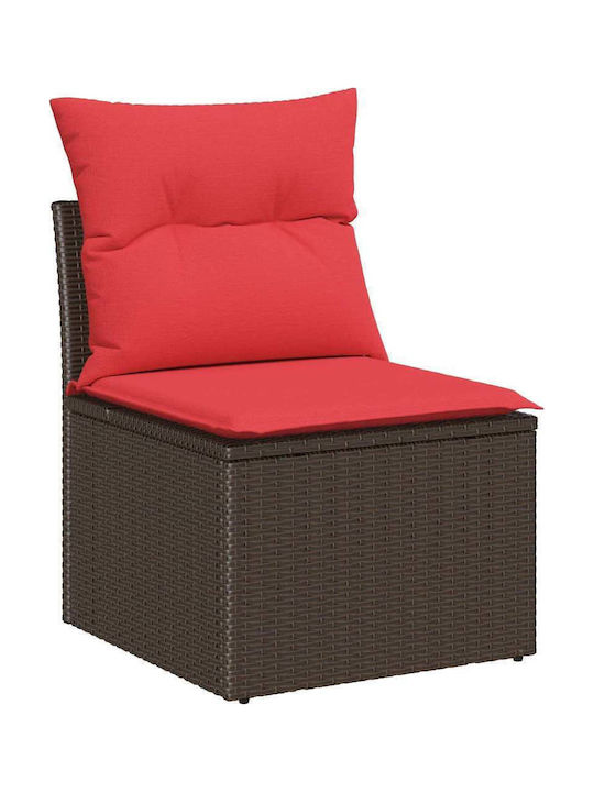 vidaXL Garden & Outdoor Furniture Set 9 Pieces Living Room Brown and Red