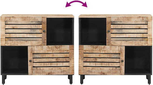Holz Sideboard Braune 80x33.5x75cm