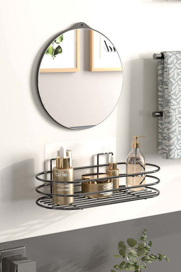 SteweHome SteweHome Wandmontiertes Badezimmerregal Metallisch Schwarz