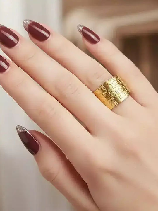 Nire Damen Ring aus Stahl Vergoldet