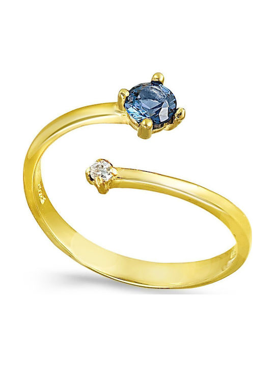FenixJewelry Γυναικείο Δαχτυλίδι με Ζιργκόν από Χρυσό 14Κ