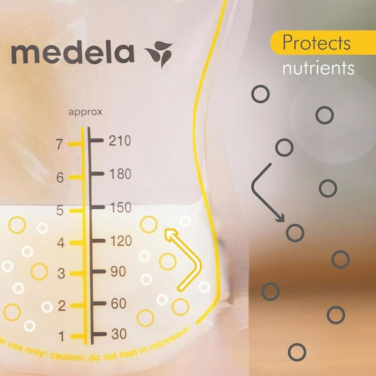 Medela Σακουλάκια Αποθήκευσης Μητρικού Γάλακτος 210ml 50τμχ
