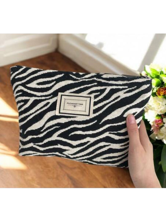 Ecarla Zebra Fabric Cosmetic Bag