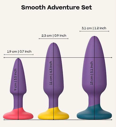Dream Toys Plug Anal Neted 3 Bucăți