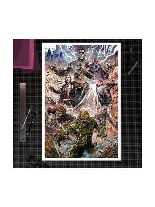 Universal Monsters Art Print Universal Monsters By Vincenzo Riccardi 61 X 41cm Χωρίς Πλαίσιο