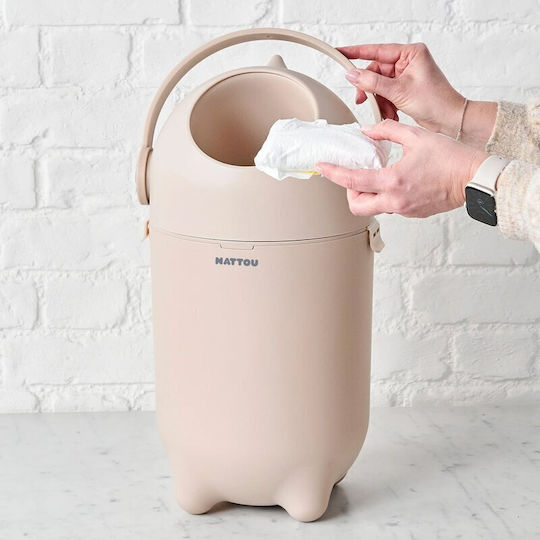 Nattou Diaper Disposal Bin Brown 1pcs