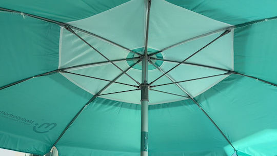 Medrelaxhome Umbrelă De Plajă Pliabilă Din Aluminiu Cu Diametru De 1.9m Cu Protecție UV Și Rezistență La Vânt Argintie Set De Plajă Cu Tijă De Impact 2 Bucăți