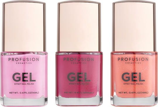 Profusion Cosmetics Set Lucios Oje de Lungă Durată Uscare Rapidă Go-to Brights