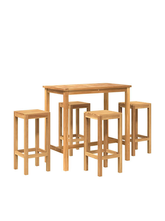 vidaXL Outdoor Bar Set 5 Pieces Unfinished