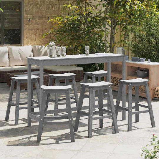Set Bar Exterior 6 Piese Gri Deschis