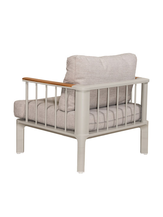Outdoor Living Room Set 4 Pieces Aluminum