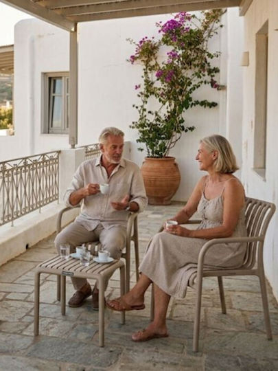 Σετ Σαλονιού για Μικρούς Εξωτερικούς Χώρους 3τμχ Taupe