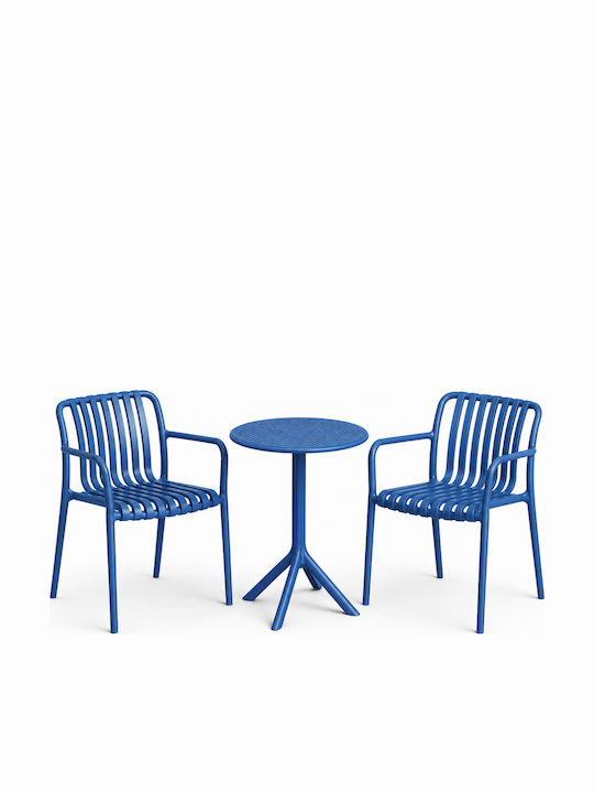 Garten- und Outdoor-Möbelsets Typsatz für kleinen Raum Moda 3 Stücke Blau GRD549-Round-Blau
