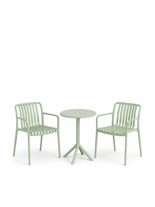 Garten- und Outdoor-Möbelsets für kleinen Raum Moda 3 Stücke Türkis