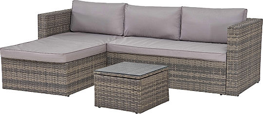 Living Room Set 2 Pieces Grey with Pillows Living Room Set 2 Pieces Grey with Pillows