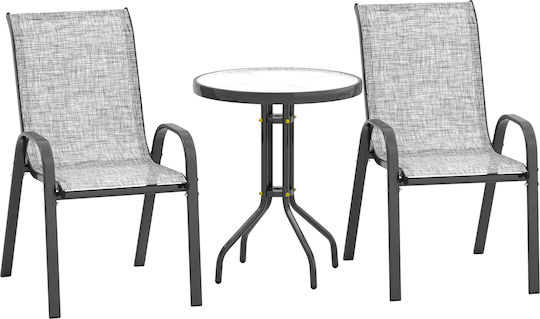 Living Room Set 3 Pieces Gray