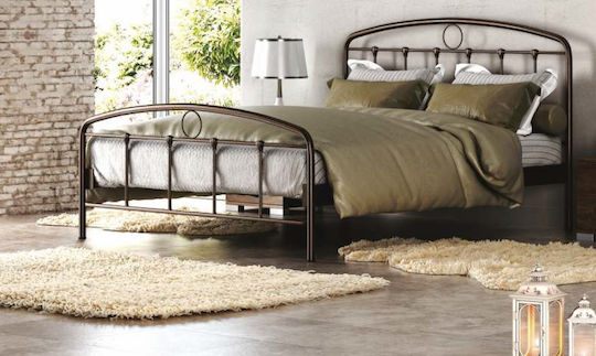 Basic Κρεβάτι Διπλό για Στρώμα 140x200cm Καφέ Basic Κρεβάτι Διπλό για Στρώμα 140x200cm Καφέ