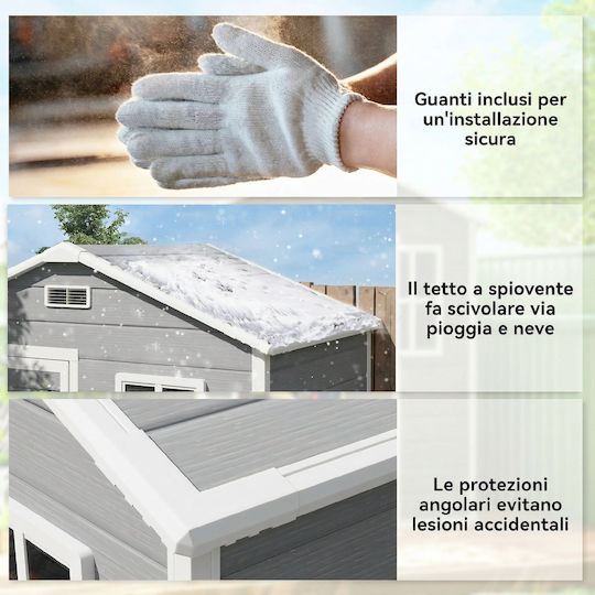 Depozit Plastic De Grădină L1.82xLățime1.21xÎnălțime2m