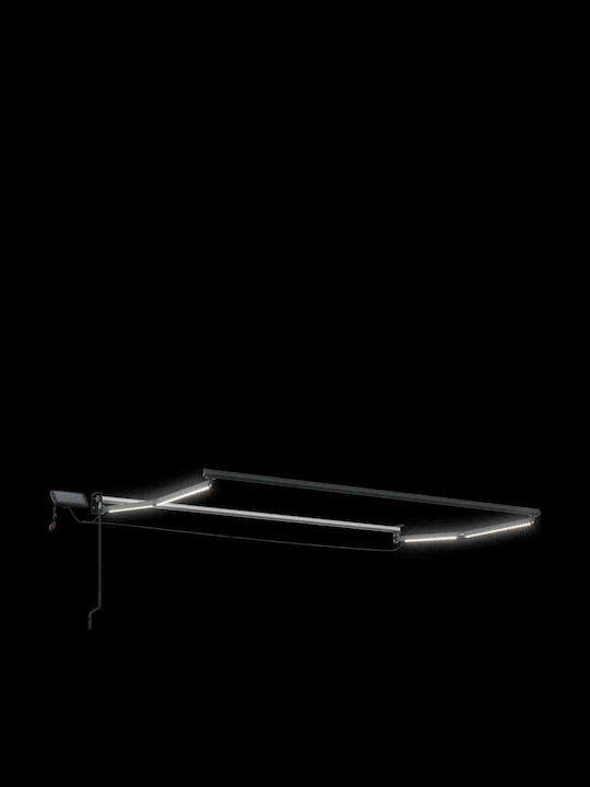 vidaXL Cort Terasă Alb Cu LED 3x2.5m