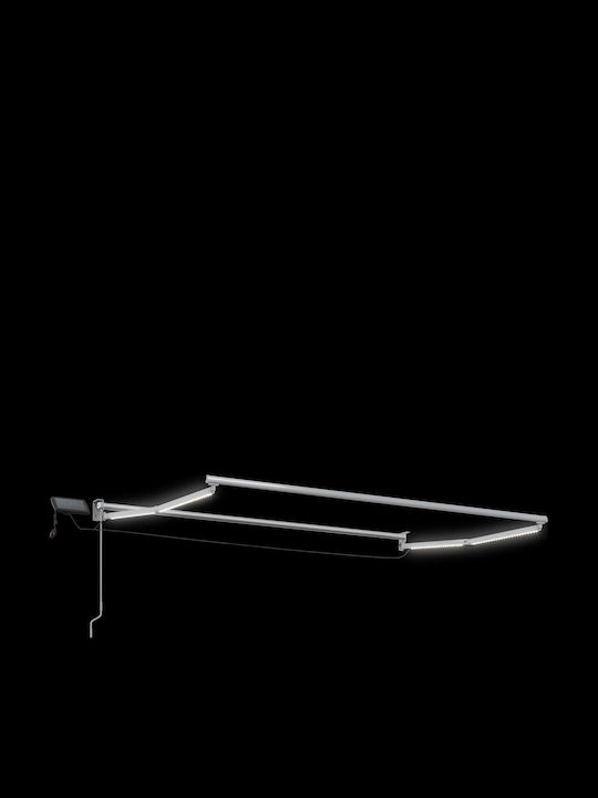 vidaXL Τέντα Βεράντας με Led Καφέ 3.5x2m
