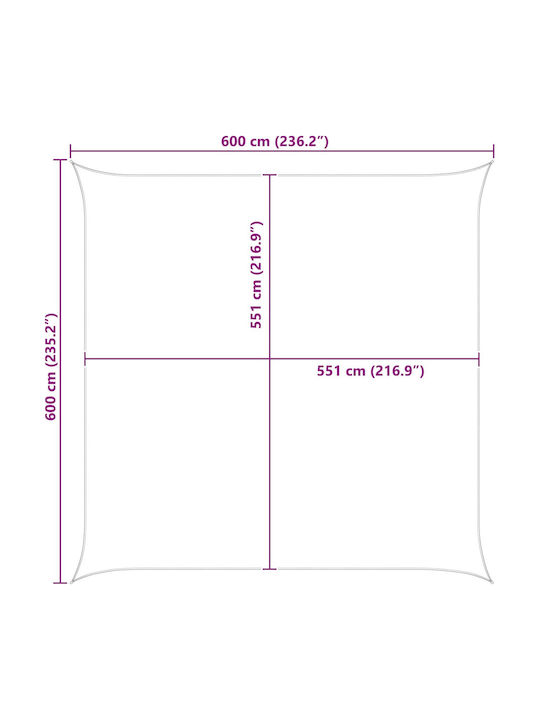 vidaXL Gray Terrace Tent 6x6m