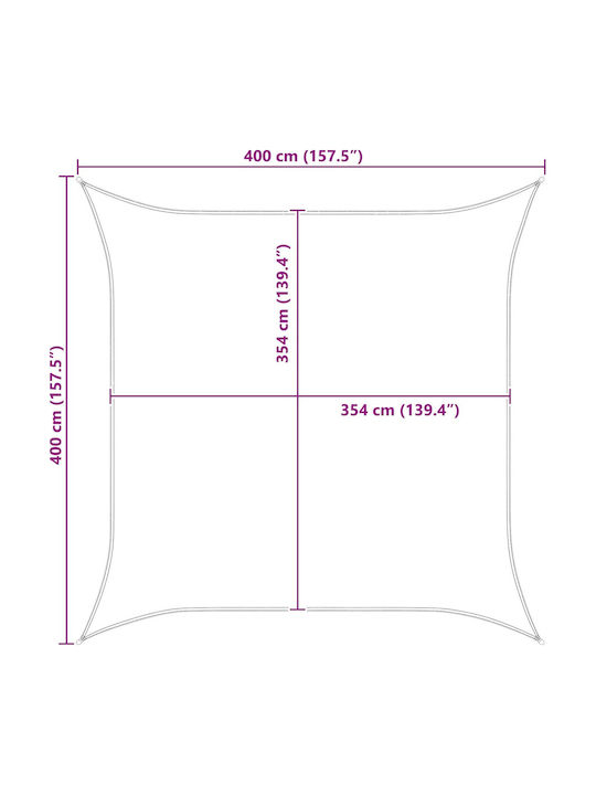 vidaXL Тента Тераса Бяла 4x4m